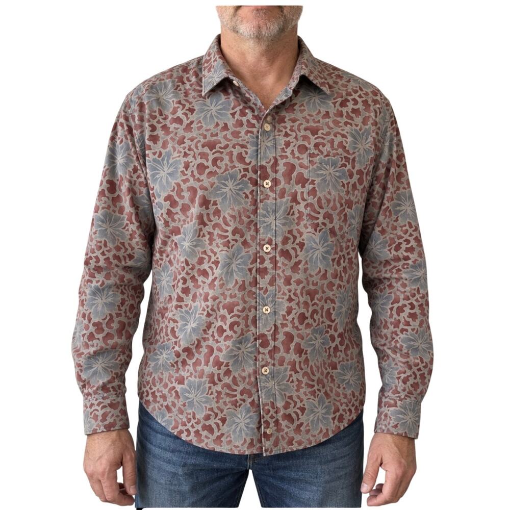 Tommy Bahama Island Modern Fit Floral Tropical Button Front Shirt, Men's XL